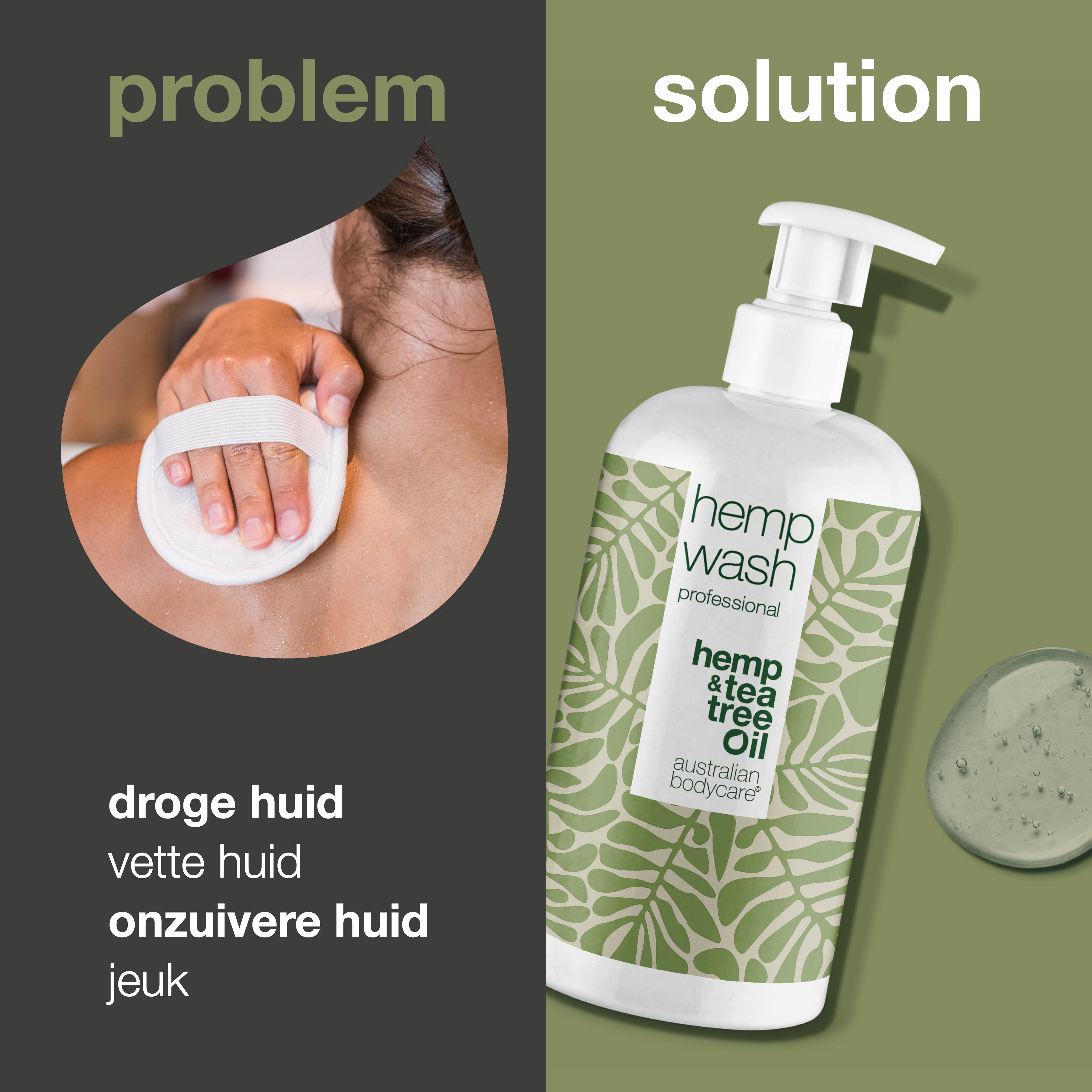 Hennep Reinigende Douchegel — Body wash met natuurlijke hennepolie voor droge en vette huid