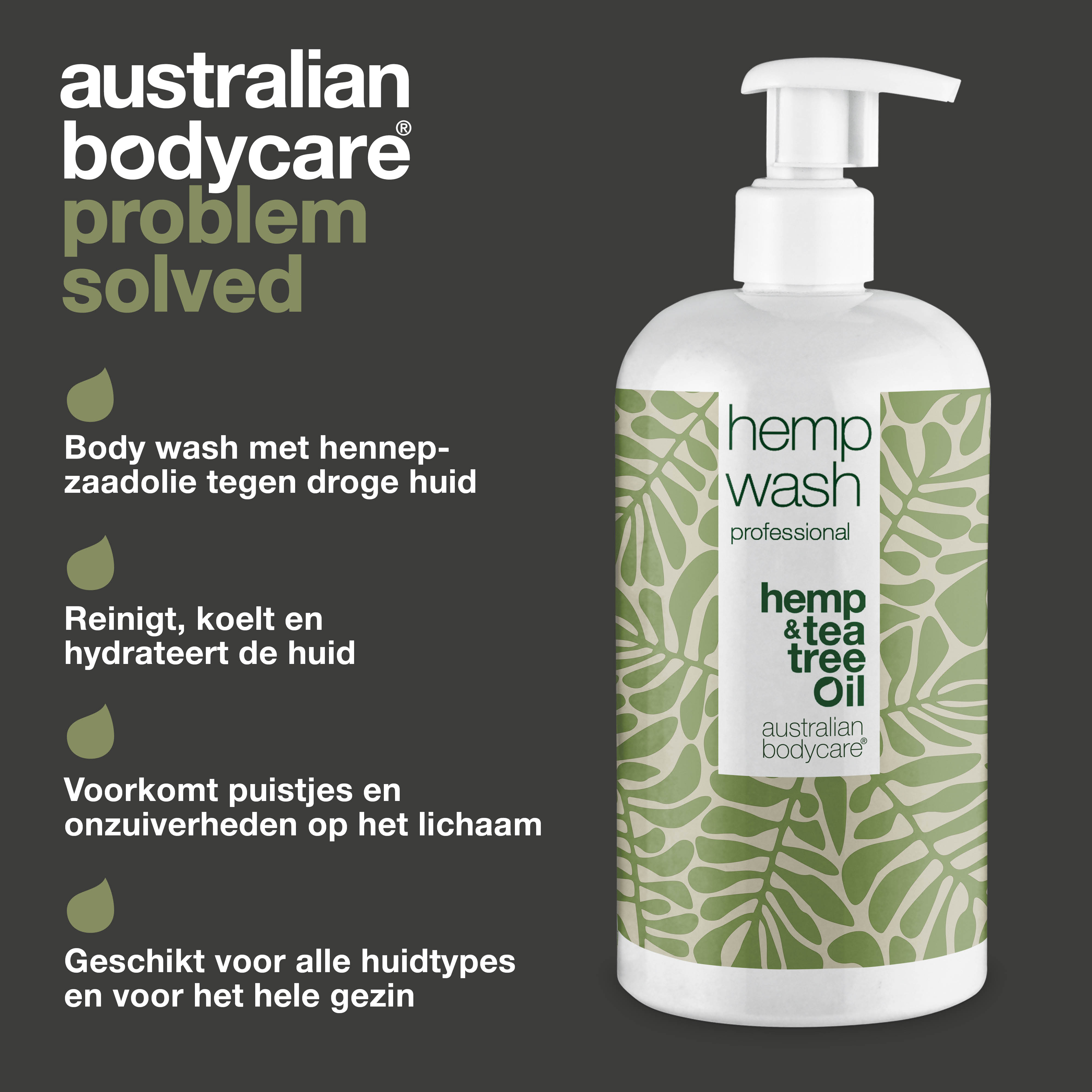 Hennep Reinigende Douchegel — Body wash met natuurlijke hennepolie voor droge en vette huid