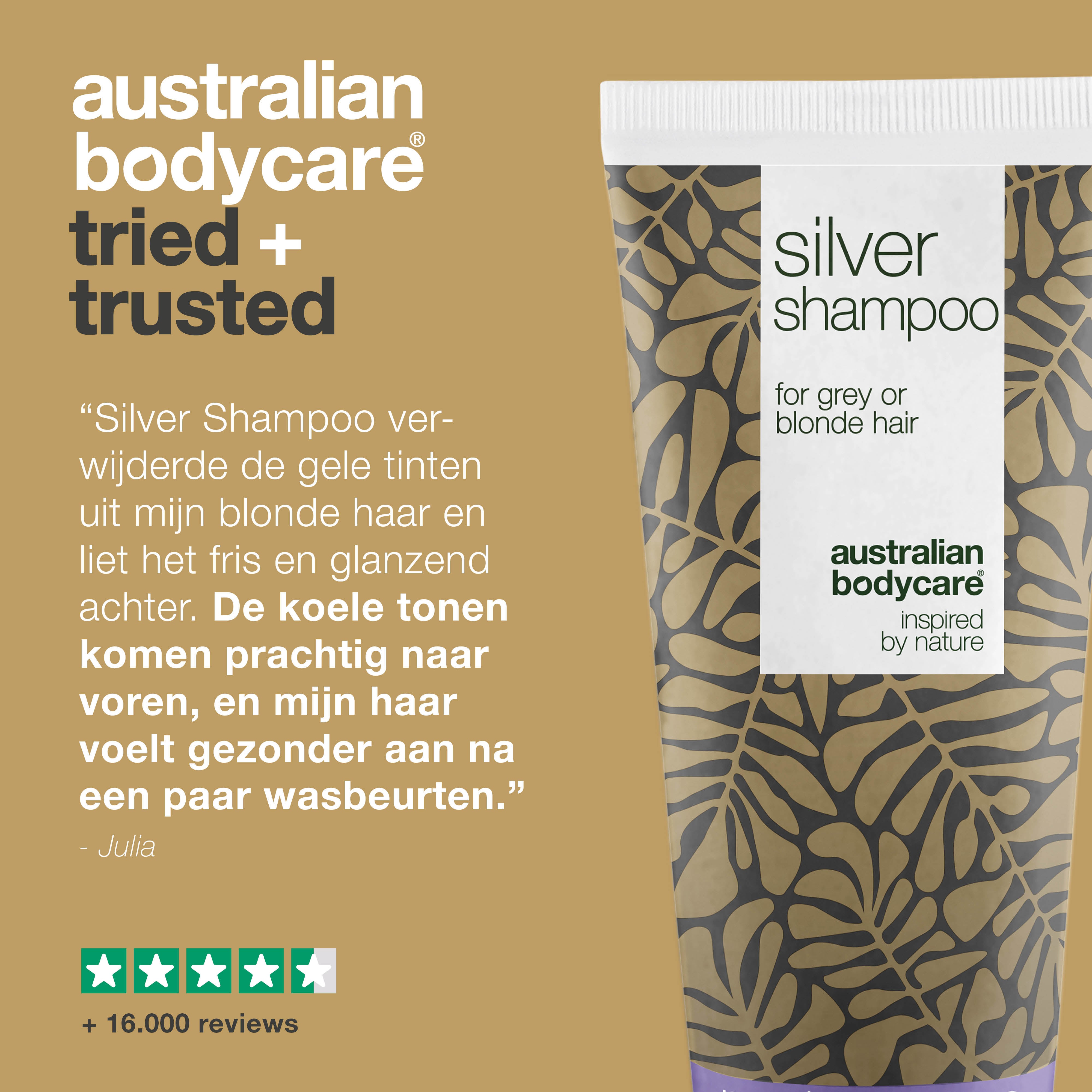 Silver Shampoo – Voor Frisse, Glanzende Blonde en Grijze Haren — Neutraliseer gele tonen en versterk koele kleuren met Silver Shampoo. Perfect voor natuurlijk of gekleurd haar.