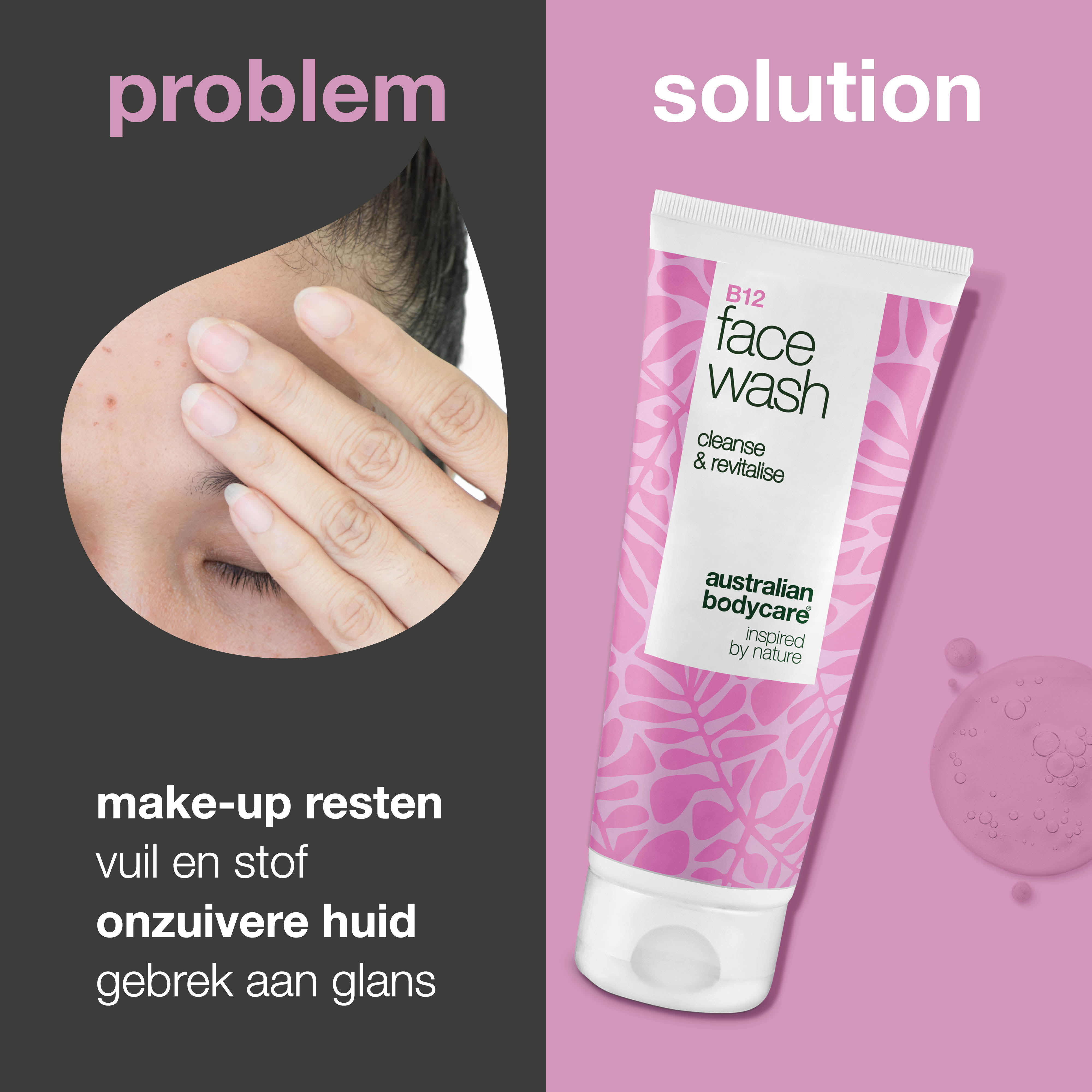 B12 Face Wash – Dagelijkse reiniger voor vuil en onzuiverheden — Effectieve B12 gezichtsreiniger die make-up en onzuiverheden verwijdert. Voor een schone, verzorgde huid met natuurlijke glans.