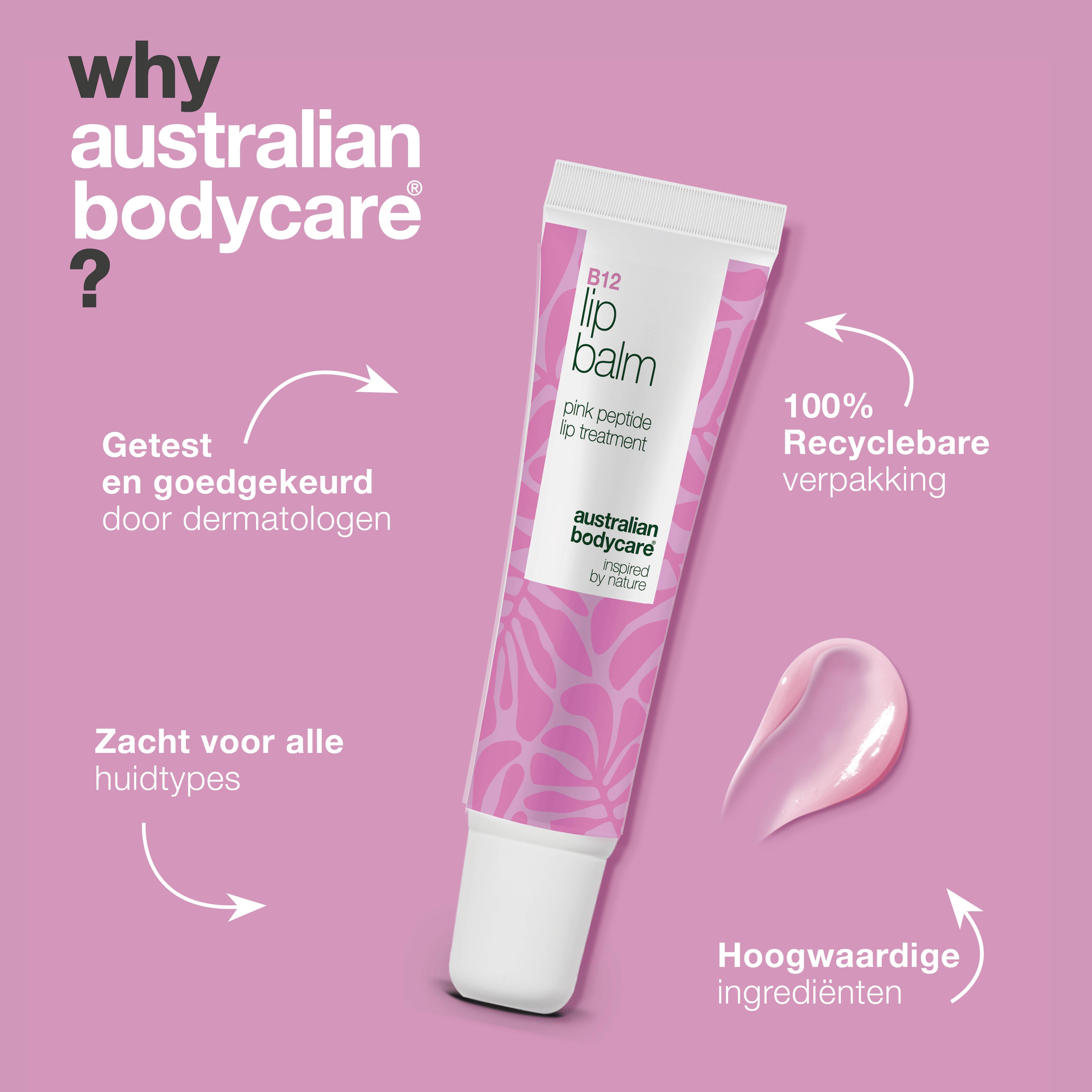 Lippenbalsem met B12 – Hydratatie voor volle lippen — Krijg zachte, volle lippen met B12 lippenbalsem. Intens hydrateert, verzacht lijntjes en voorkomt droogheid – ideaal voor dagelijks gebruik!