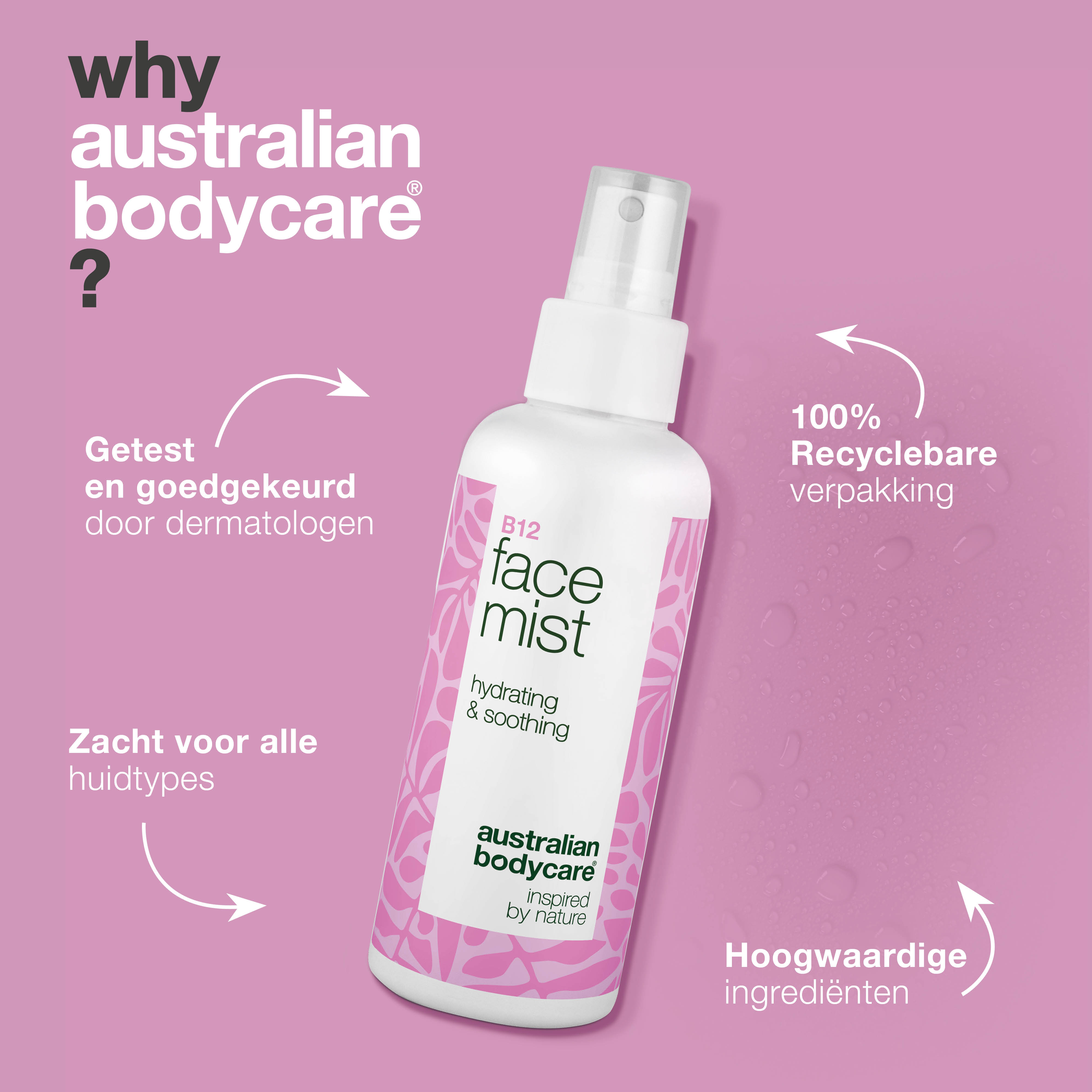 B12 Gezichtsspray – Hydratatie voor een Stralende Huid — B12 Gezichtsspray hydrateert en verfrist de huid. Perfect voor dagelijks gebruik of snelle opfrissing.