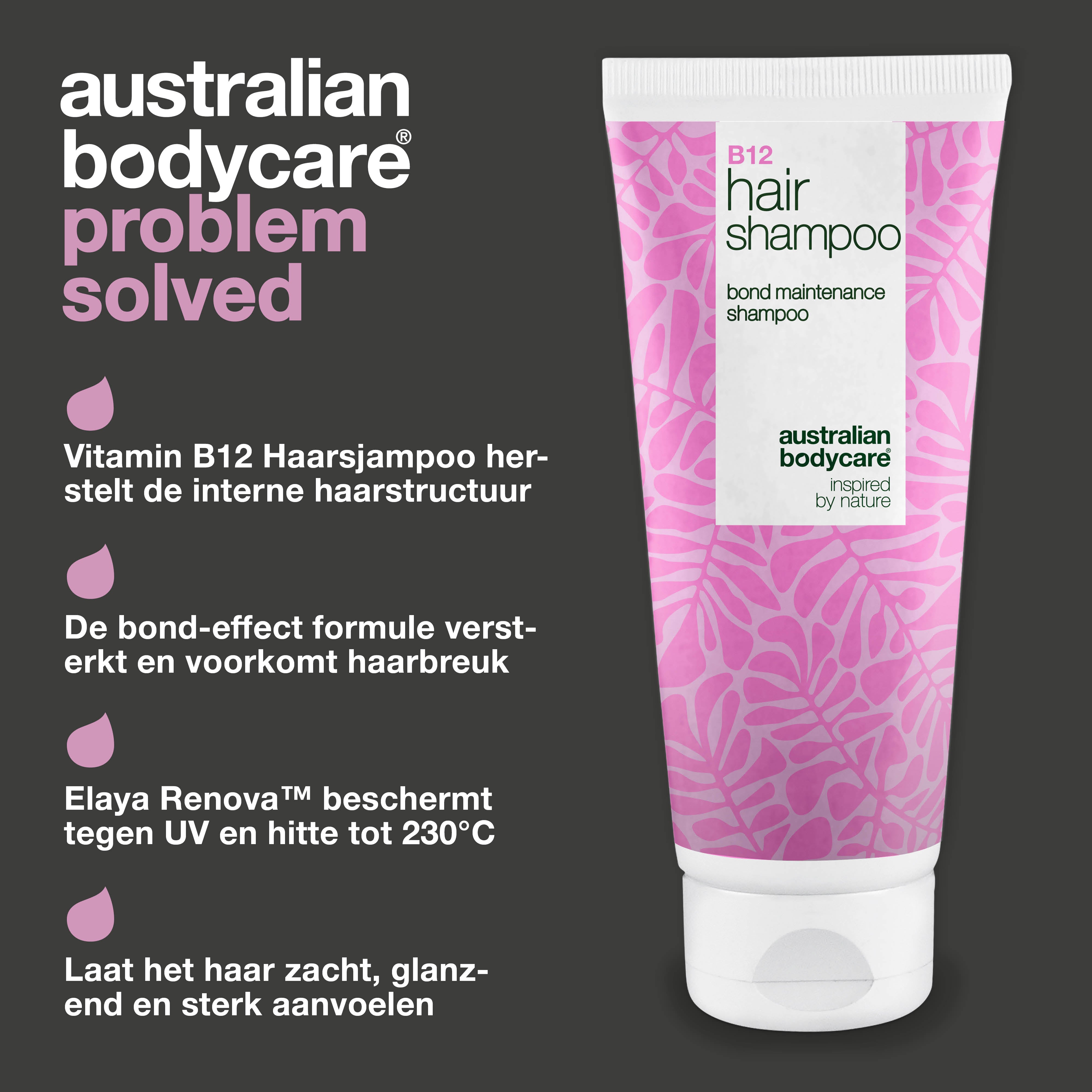 Vitamin B12 Haarsjampoo versterkt en herstelt zwak haar met bond-effect dat de haarvezel opbouwt.