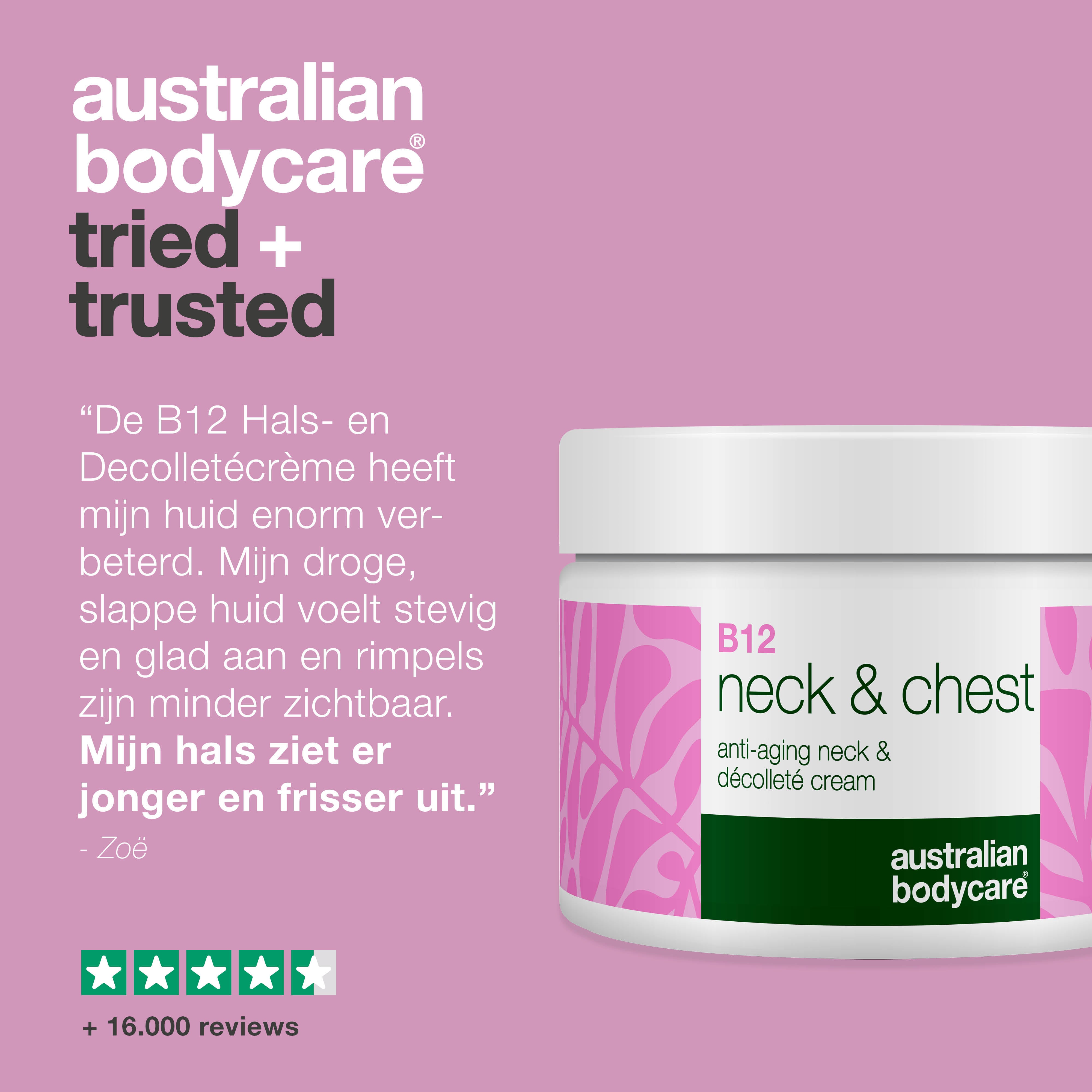 B12 Crème voor Hals en Decolleté – Vermindert rimpels — B12 Hals- en Decolletécrème hydrateert, verstevigt en vermindert rimpels. Voor een gladde, jeugdige huid.