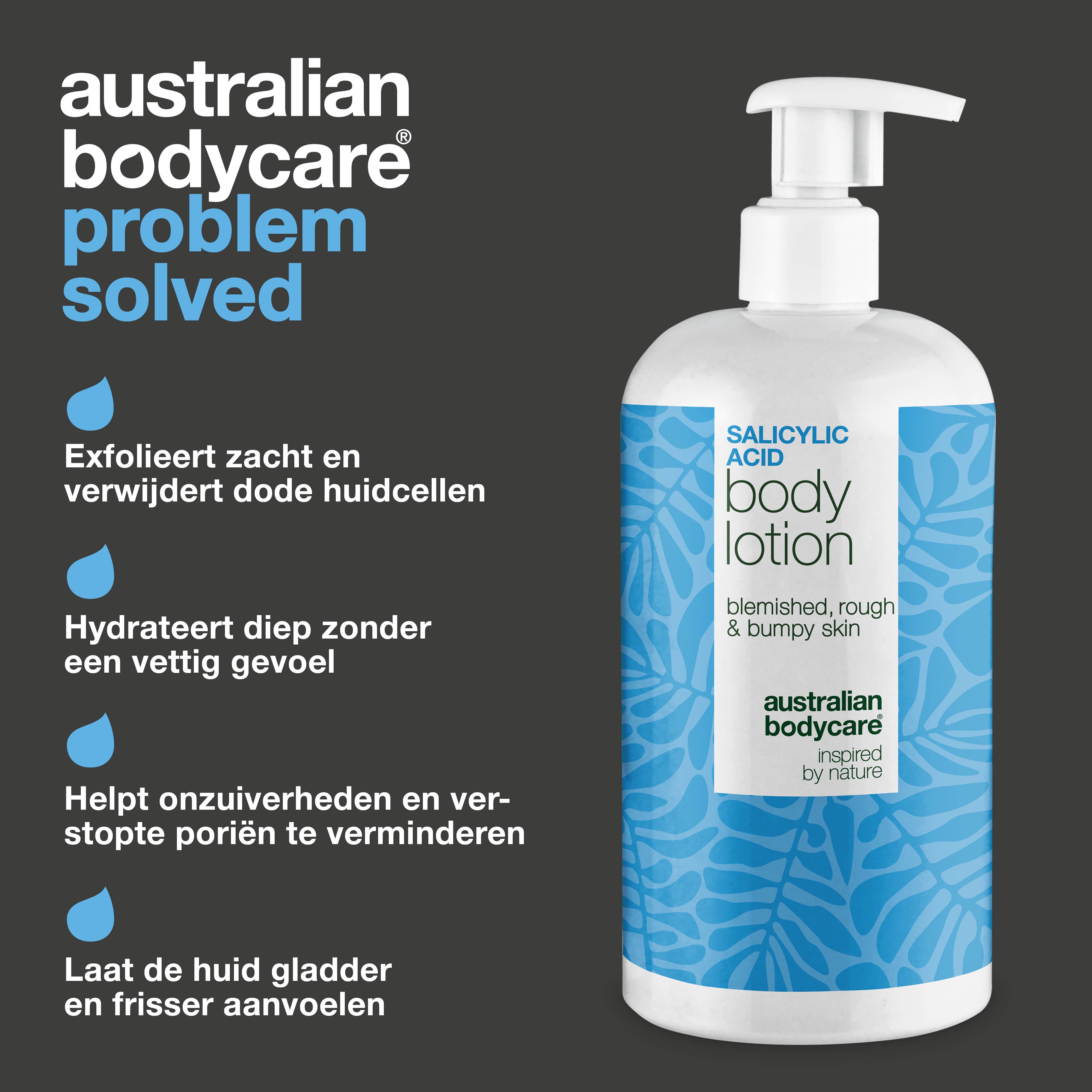 Body Lotion met salicylzuur – tegen onzuiverheden en droge huid —  Body Lotion met salicylzuur exfolieert, hydrateert en helpt bij onzuiverheden, ruwe en droge huid. Perfect voor dagelijks gebruik.