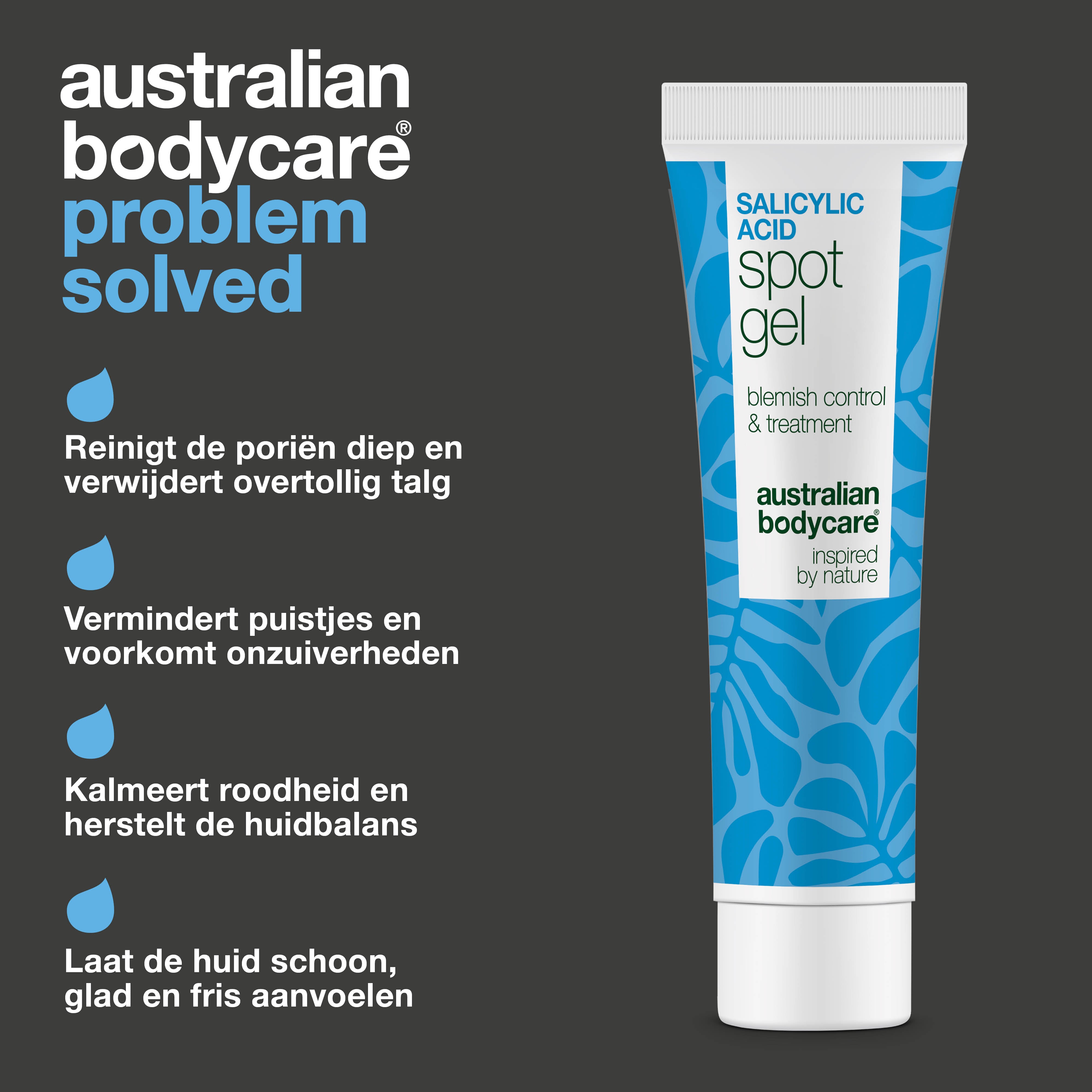 Salicylzuur Spot Gel tegen puistjes, mee-eters en roodheid – reinigt poriën en kalmeert de huid