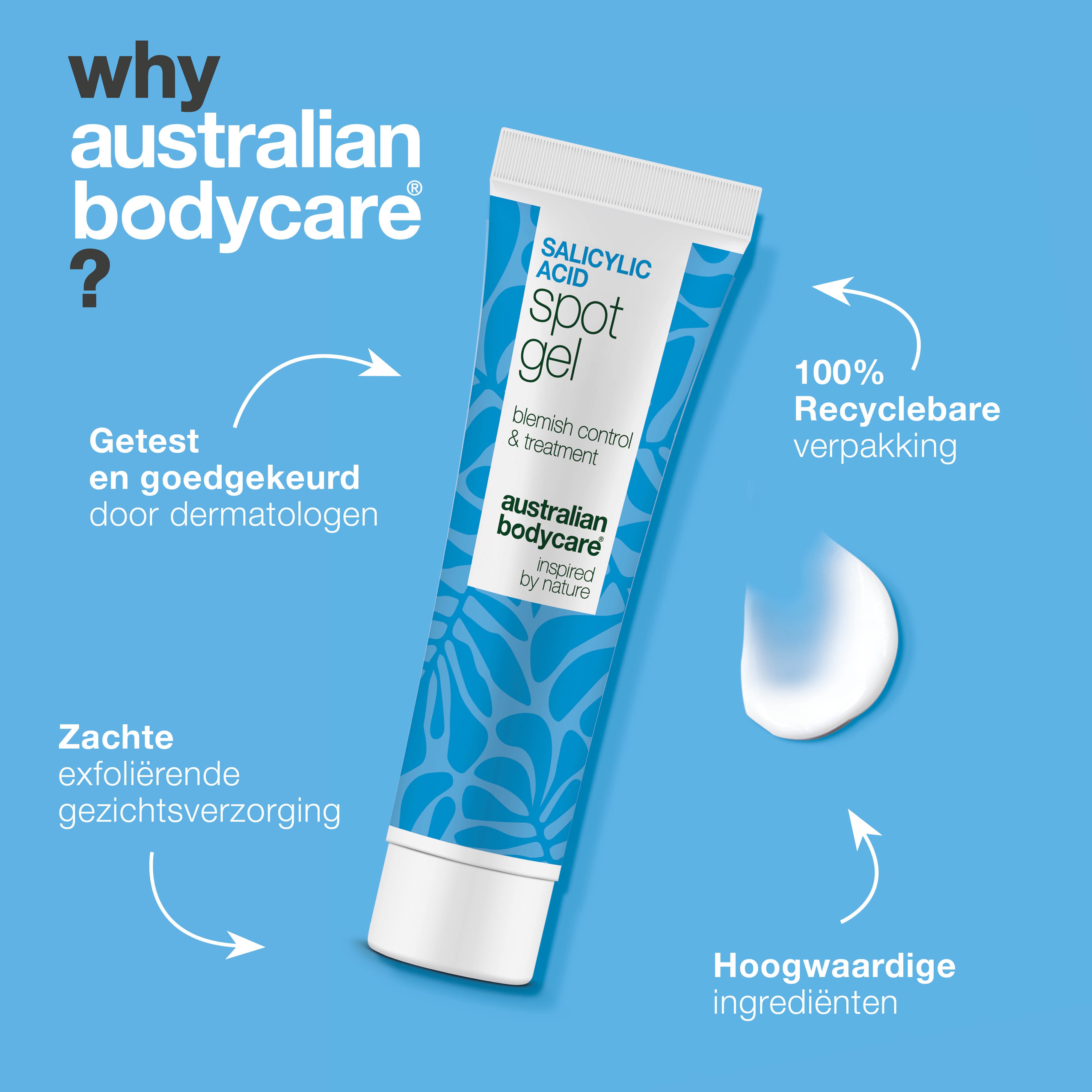 Salicylzuur Spot Gel tegen puistjes, mee-eters en roodheid – reinigt poriën en kalmeert de huid