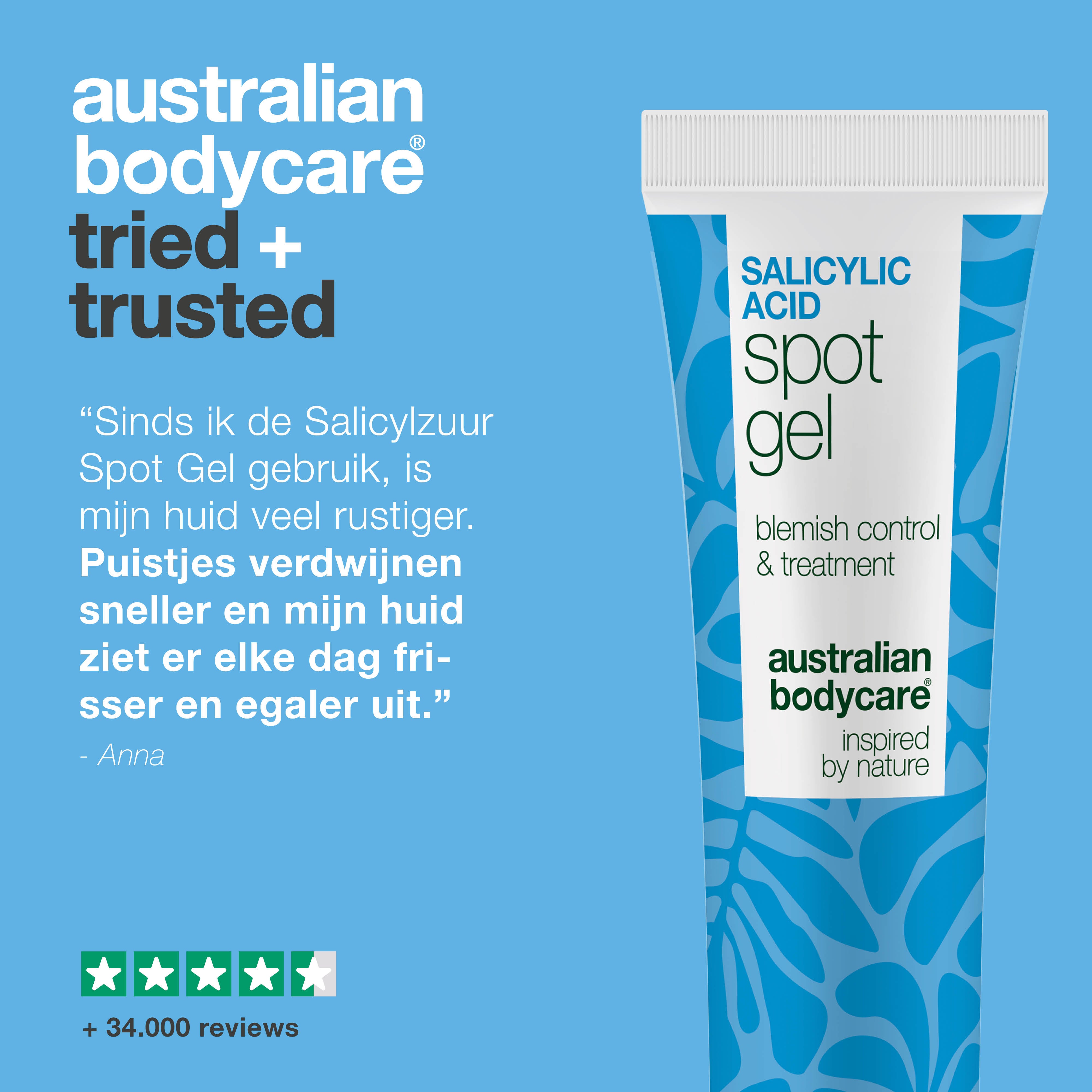 Salicylzuur Spot Gel tegen puistjes, mee-eters en roodheid – reinigt poriën en kalmeert de huid