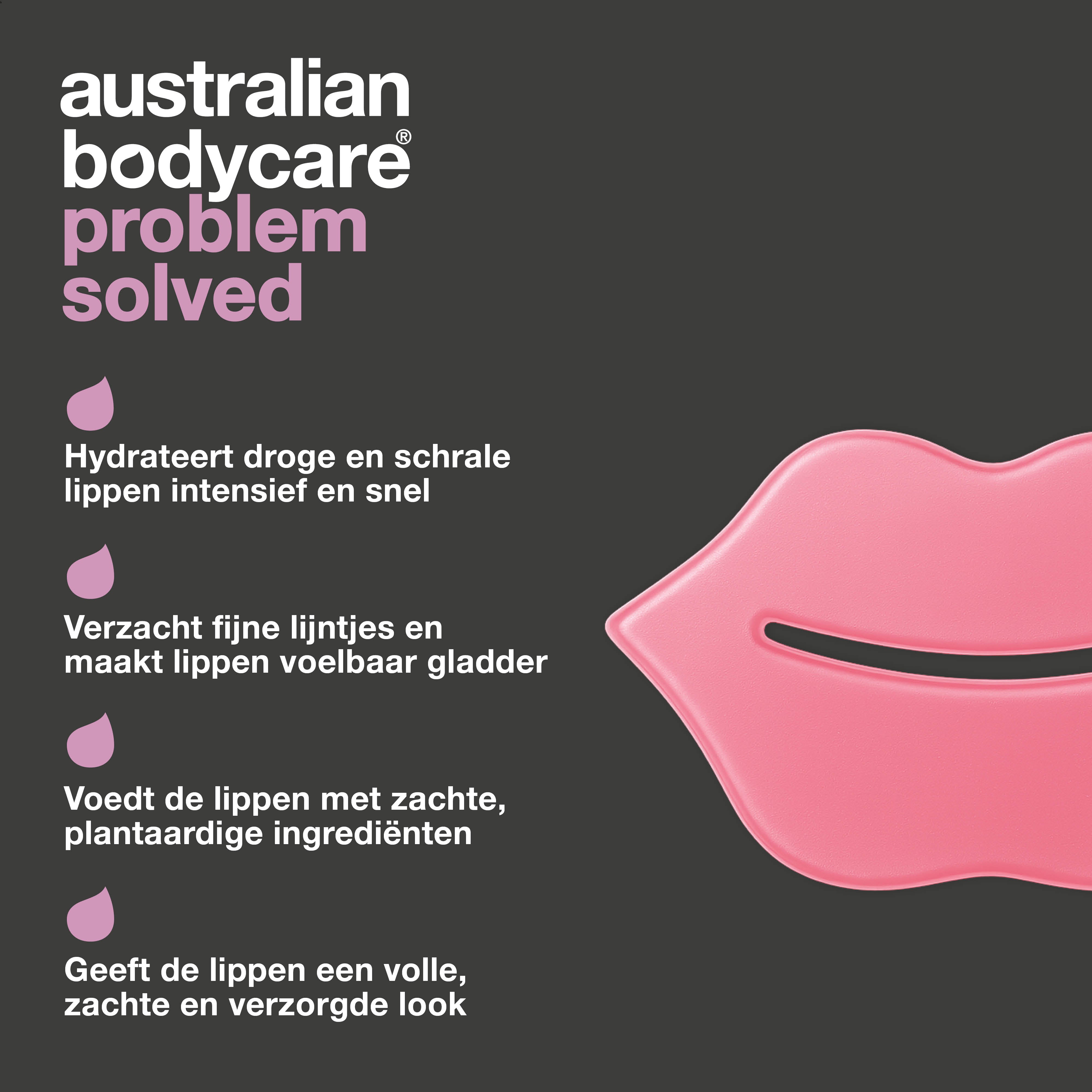 Lippenmasker tegen droge lippen en zichtbare lijntjes. Maakt glad, vol en soepel. Belangrijkste ingrediënten: B12, Centella Asiatica en hyaluronzuur.