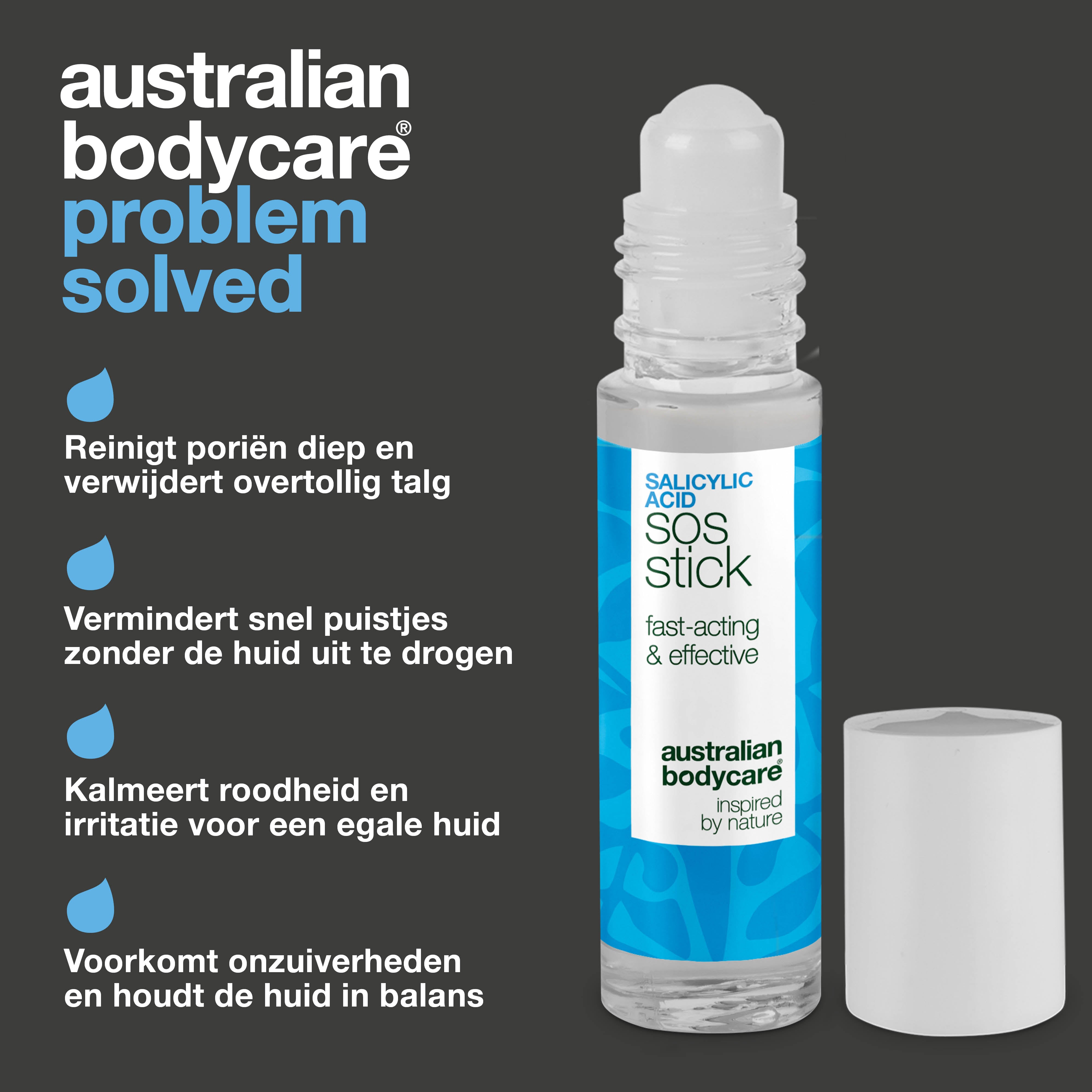 Salicylzuur SOS Stick tegen puistjes en roodheid – reinigt poriën en kalmeert de huid snel