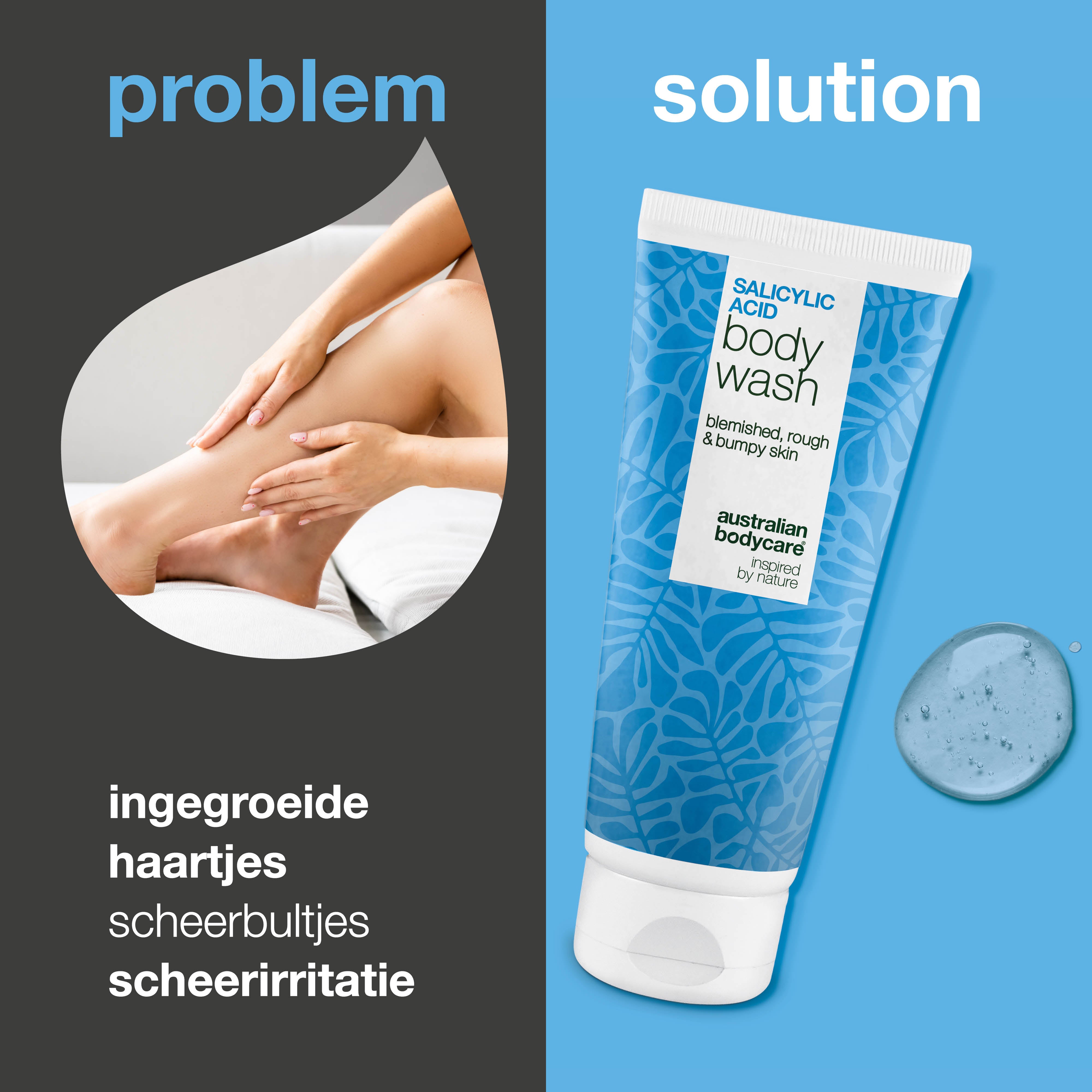 Salicylzuur Shave Wash tegen scheerbultjes en ingegroeide haren – kalmeert de huid na het scheren