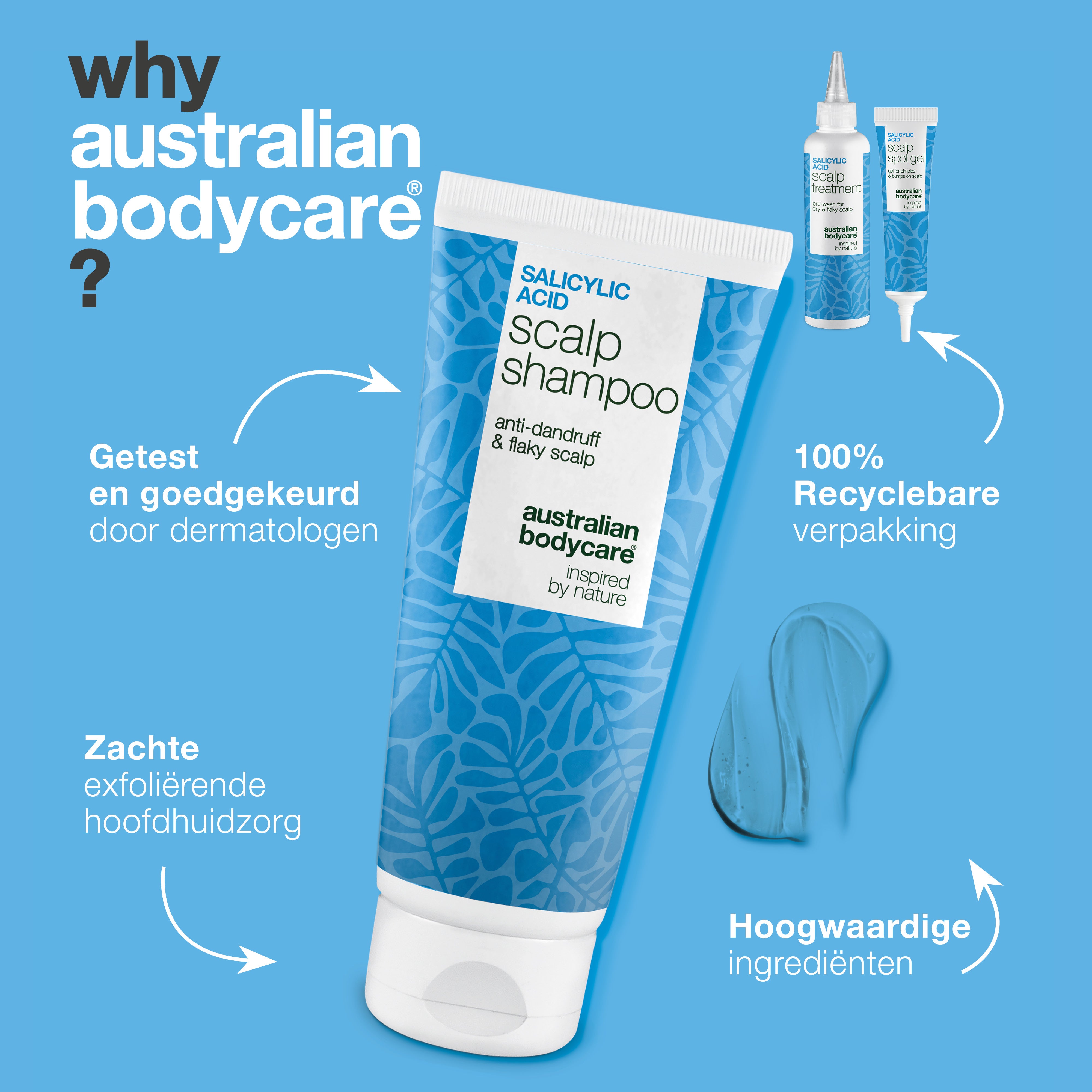 Waarom Australian Bodycare: getest en goedgekeurd door dermatologen, milde exfoliërende verzorging en recyclebare verpakking