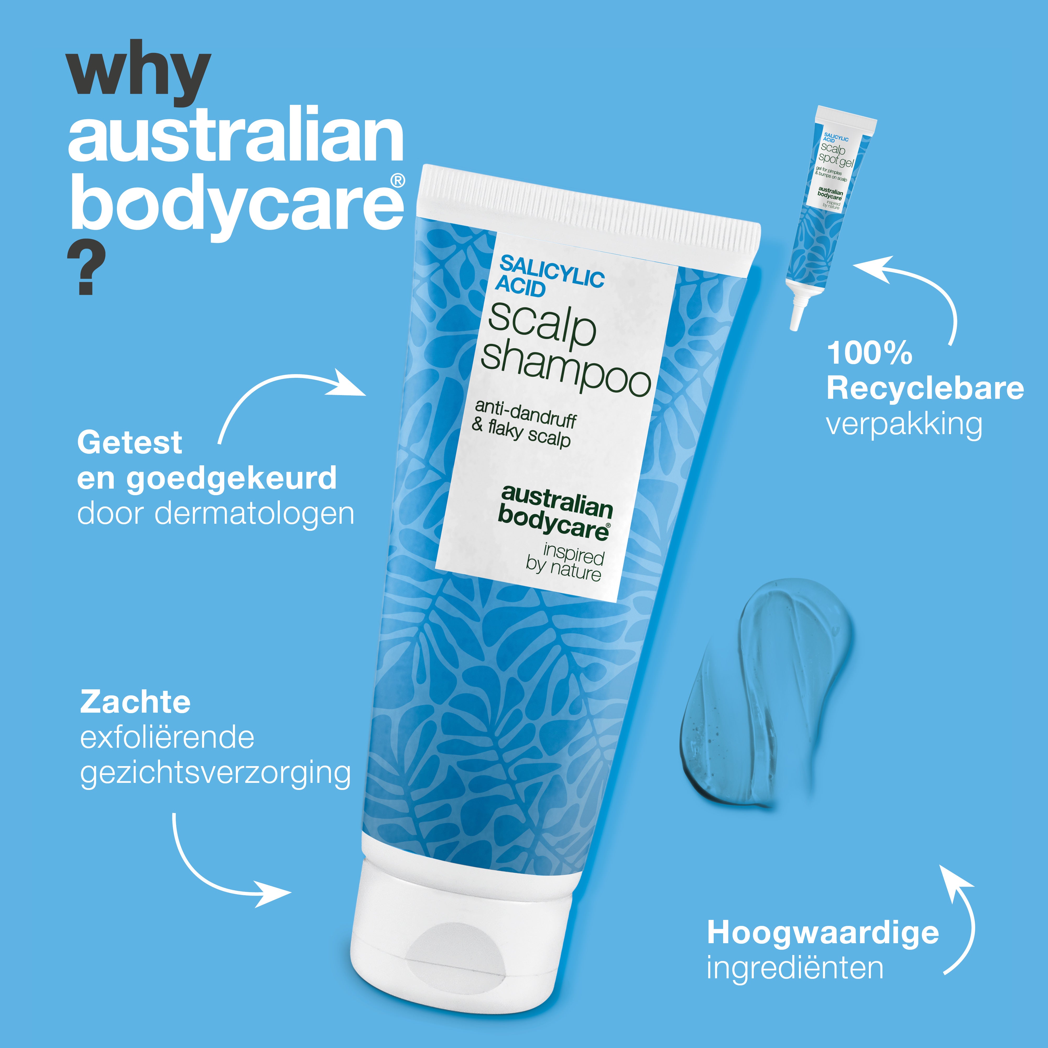 Waarom Australian Bodycare: getest en goedgekeurd door dermatologen, milde exfoliërende verzorging en recyclebare verpakking