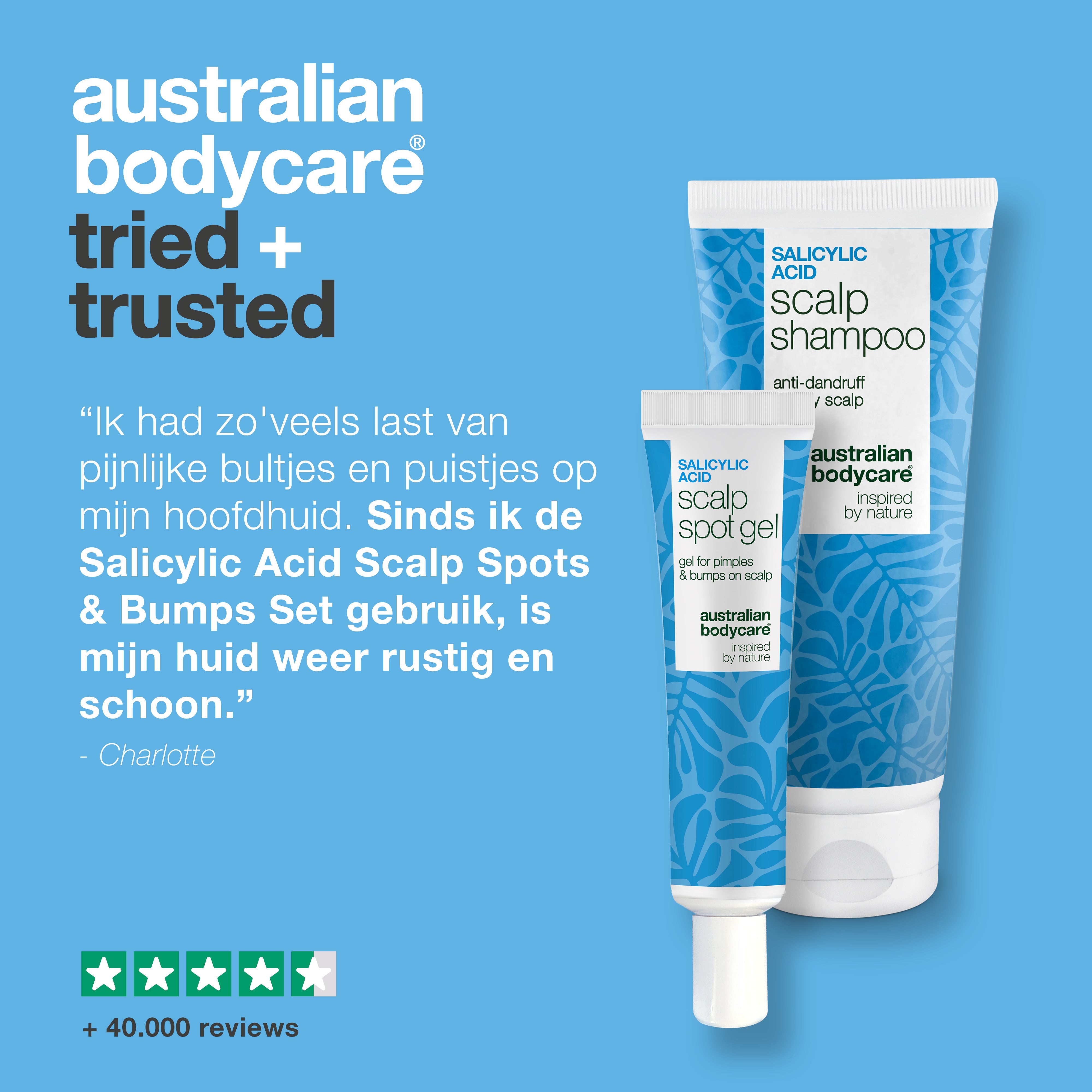Tried and trusted: klantbeoordeling van de set tegen puistjes – 4,5 sterren op basis van 40.000+ reviews
