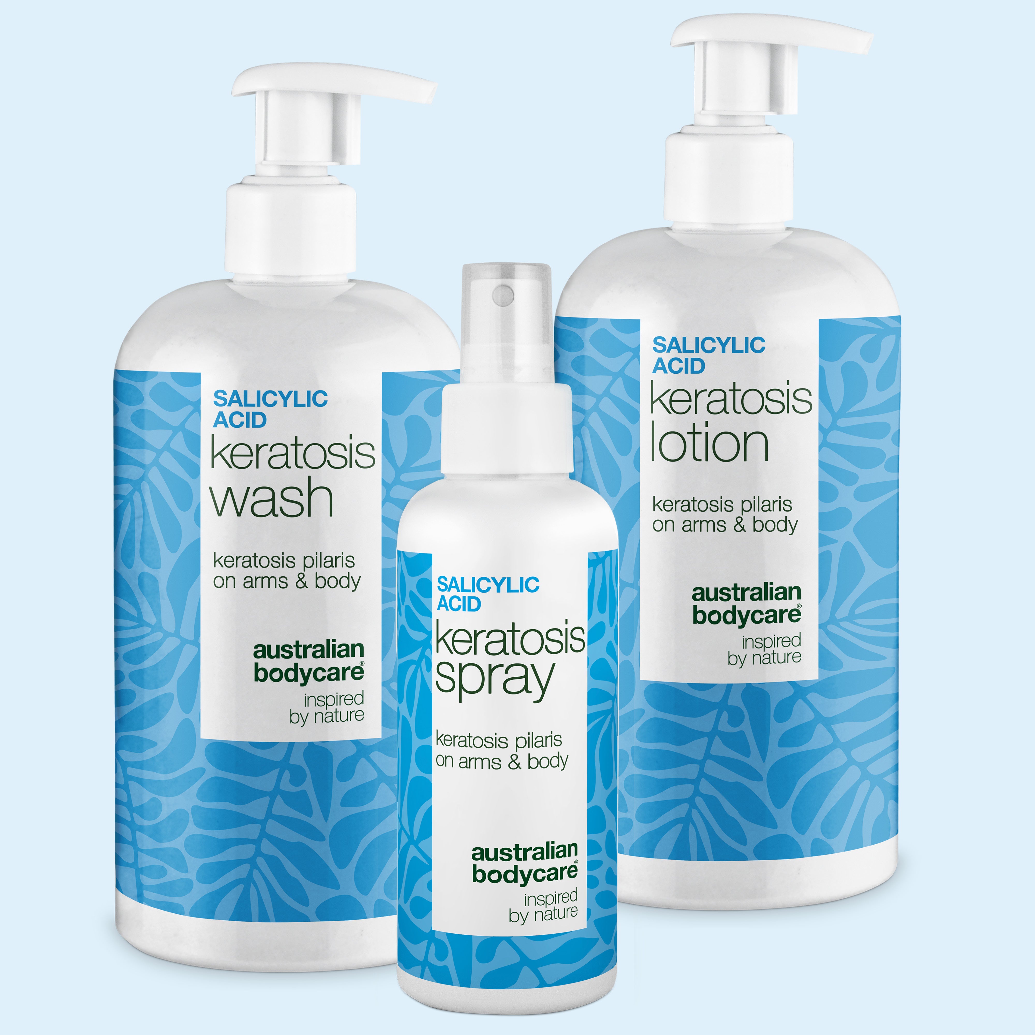 Keratosis Pilaris behandelingsset – douchegel, bodylotion en spray van Australian Bodycare
