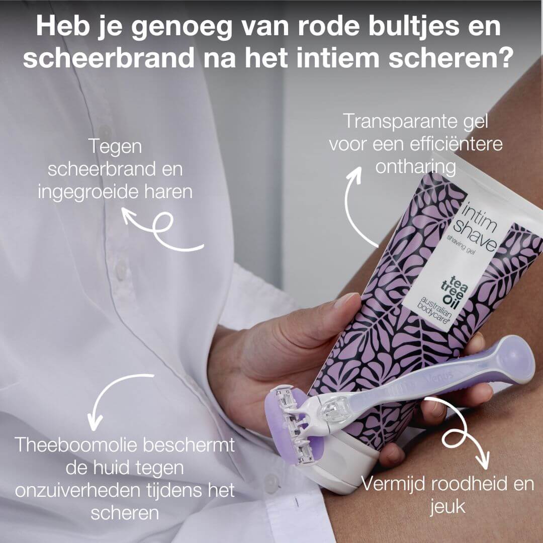 XL Set voor intiem scheren zonder rode bultjes — Grote intieme scheergel en aftershave balsem tegen ingegroeide haren