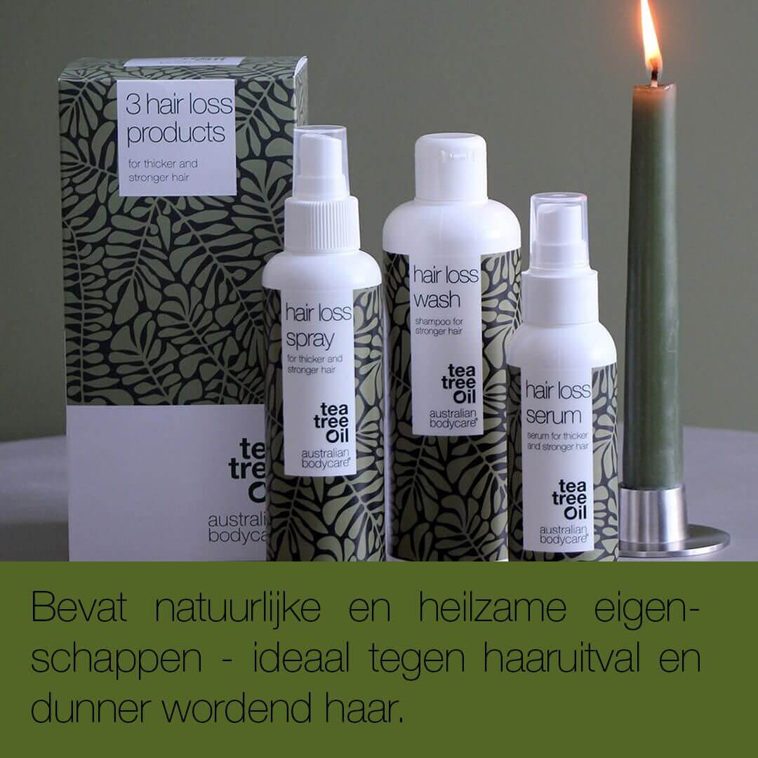 Haaruitvalpakket met haarvitamines voor haaruitval en dun haar — Haaruitvalproducten met Biotine, Tea Tree Olie en Capilia Longa