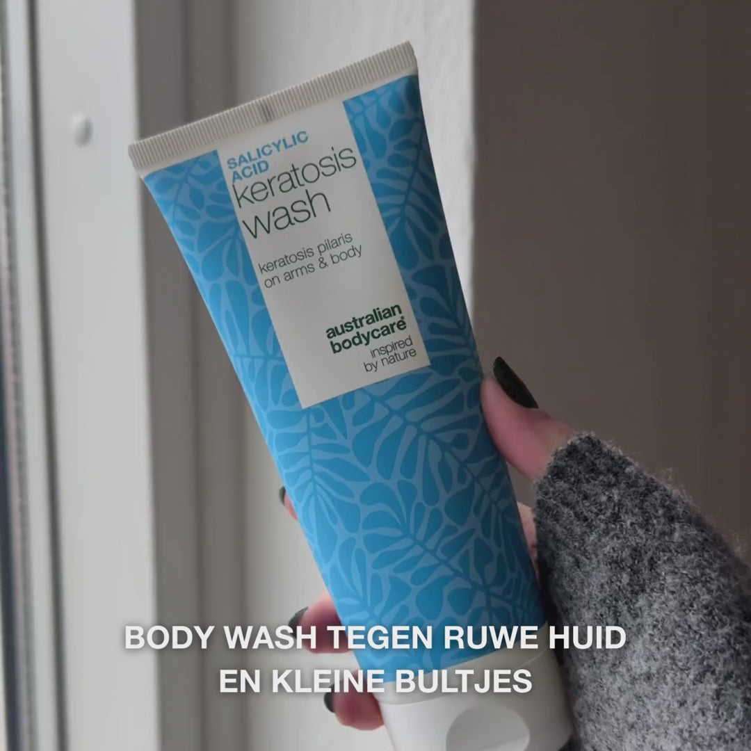 Keratosis Pilaris Body Wash voor keratosis pilaris, droge huid en verstopte poriën. 