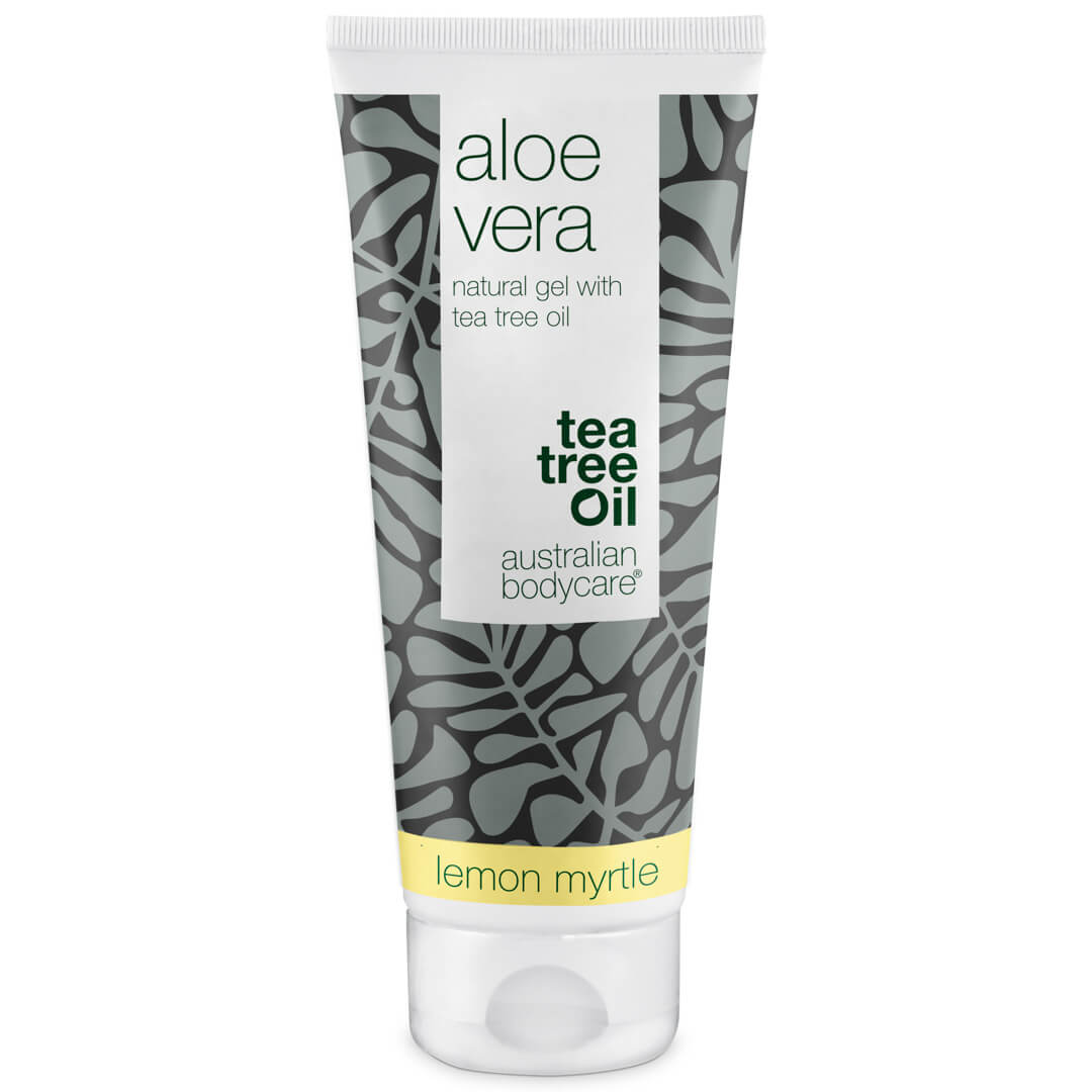 Puur Aloë Vera Gel met Tea Tree Olie - Jeuk verlichtende en verkoelende gel voor de verbrande en geïrriteerde huid en bij kleine wondjes