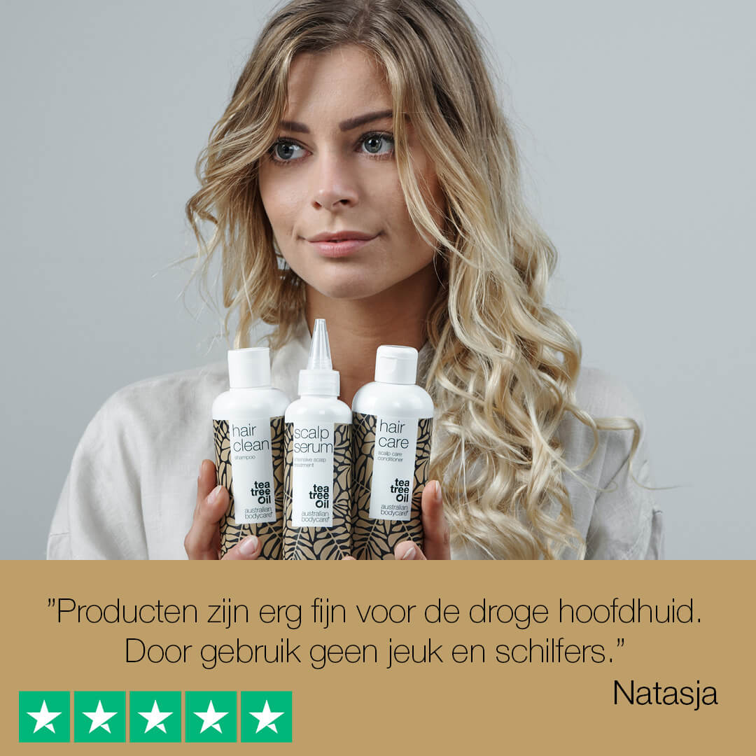 Compleet hoofdhuidverzorgingspakket — 3 producten tegen roos, jeuk en irritatie van de hoofdhuid