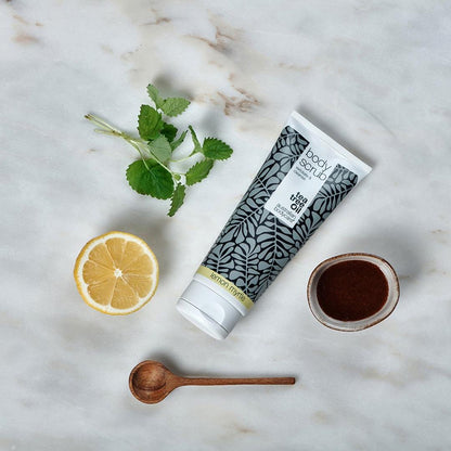 Anti–Puistjes Tea Tree Body Scrub - Diep reinigende lichaamsscrub tegen puistjes en mee–eters