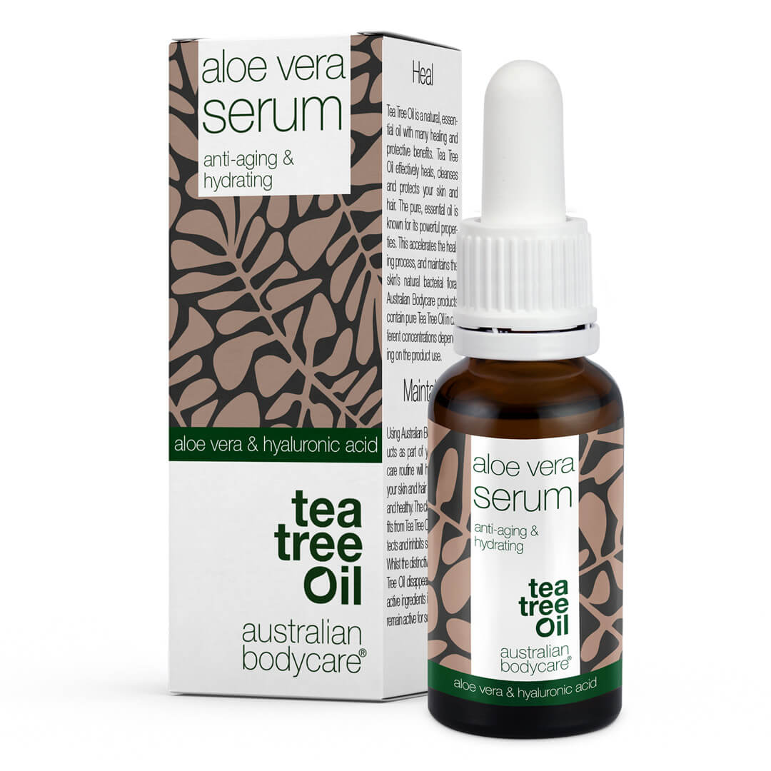 Aloe Vera & C,E, F vitamin Anti–aging serum - serum met Aloë Vera, Tea Tree Olie en Hyaluronzuur tegen rimpels