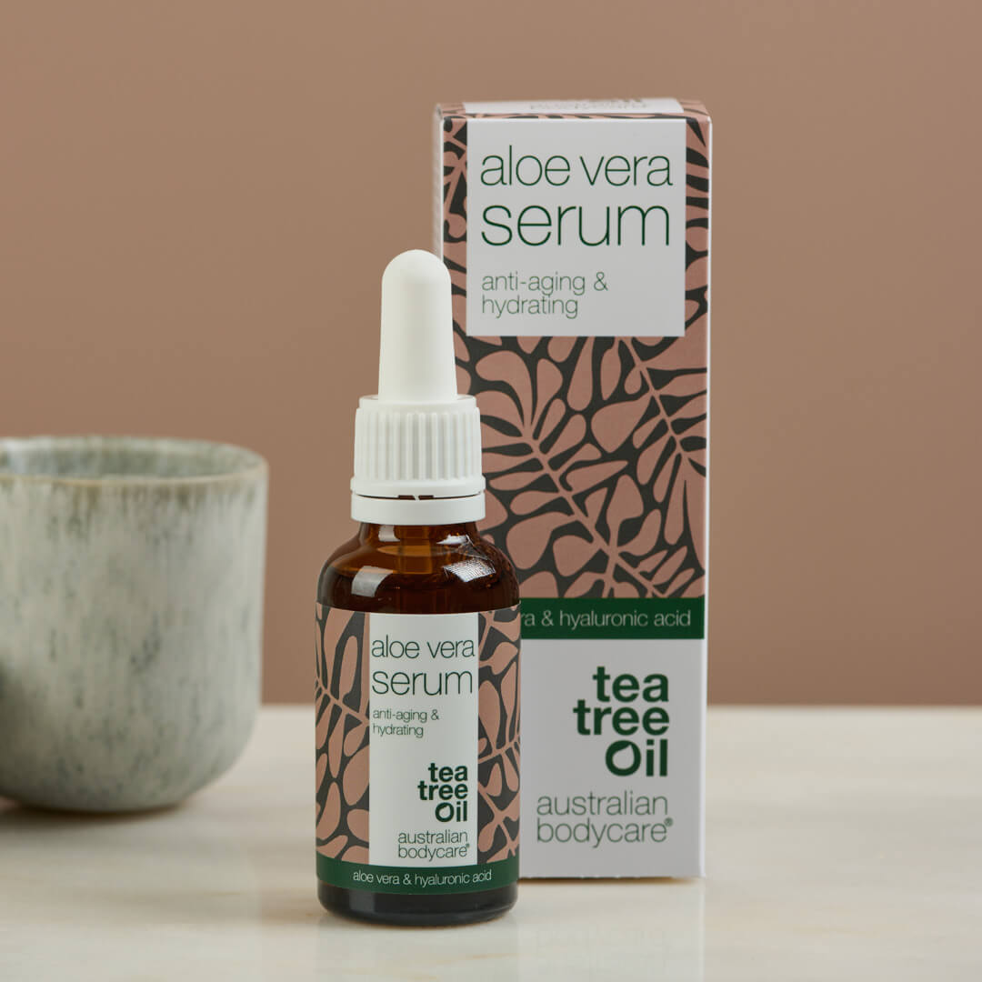 Aloe Vera & C,E, F vitamin Anti-aging serum — serum met Aloë Vera, Tea Tree Olie en Hyaluronzuur tegen rimpels