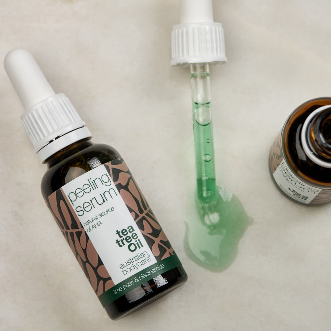 Peeling Serum om de huid te exfoliëren — Natuurlijk peelingserum met AHA (fruitzuur) & niacinamide voor een gladde huid
