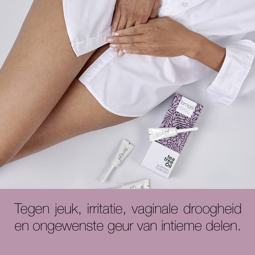 Intieme gel tegen intiem ongemak Femigel — Hormoonvrije gel (5x7ml) Klinisch bewezen tegen jeuk, irritatie, vaginale droogheid en ongewenste geur van intieme delen